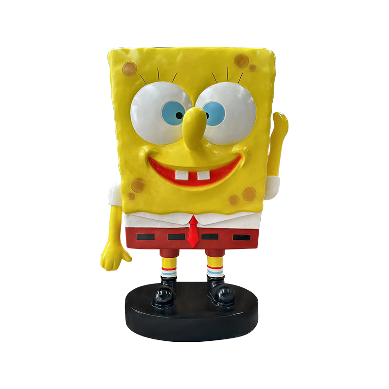 Karikatúra Spongebob sochárka zo sklenených vlákien pre vonkajšie dekorácie/verejné priestory