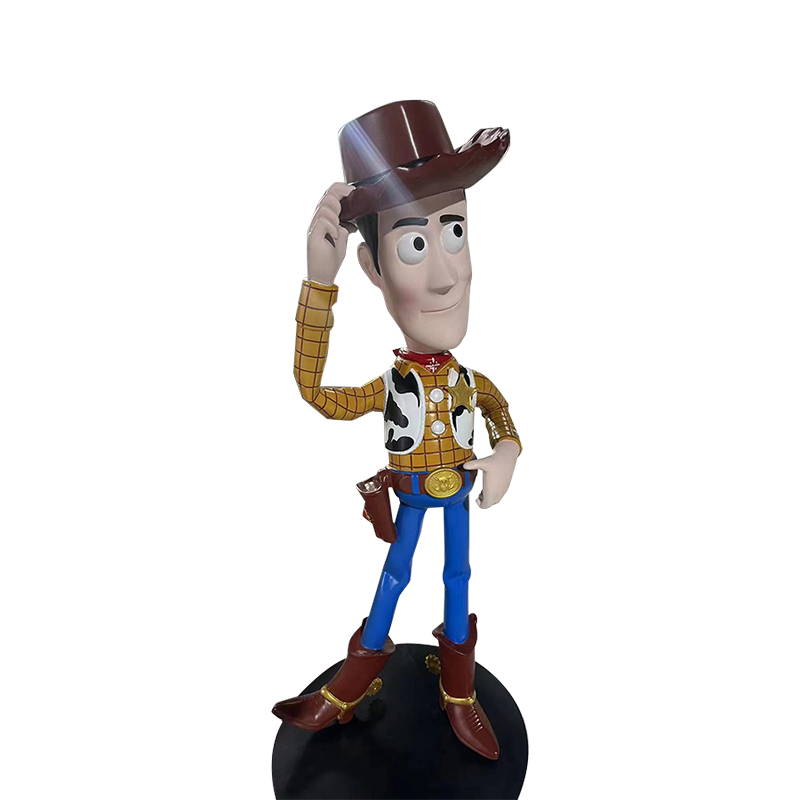 Šerif Woody Socha zo sklenených vlákien s realistickými detailmi pre vonkajšie a vnútorné dekorácie Šerif Woody Socha zo sklenených vlákien s realistickými detailmi pre vonkajšie a vnútorné dekorácie