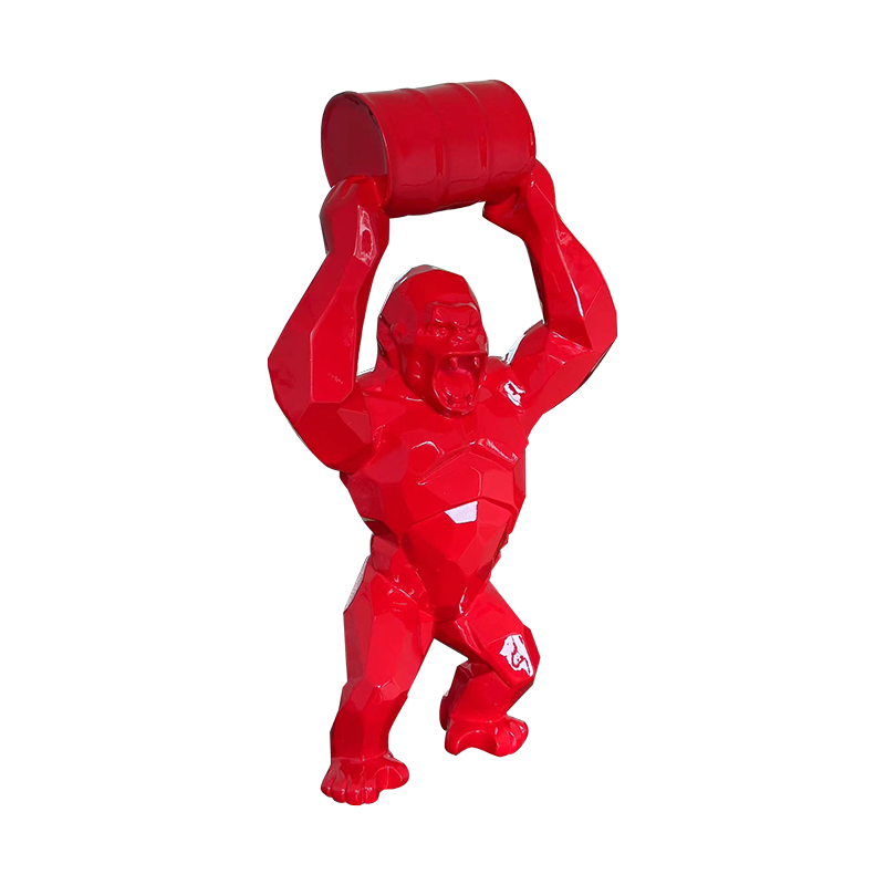 Kong orangutan zdvíhacie vedro socha pre vonkajšie umelecké displeje