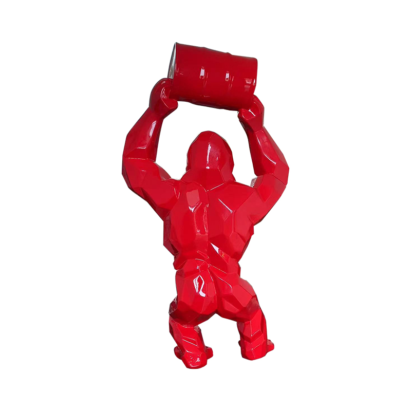 Kong orangutan zdvíhacie vedro socha pre vonkajšie umelecké displeje Kong orangutan zdvíhacie vedro socha pre vonkajšie umelecké displeje